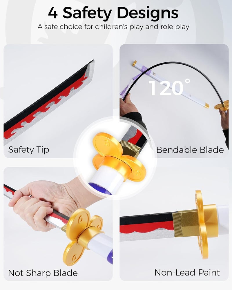 Cold Blade Katana Sword - 41 inches Katana Replica with Holster Belt and Display Stand - Sword with Authentic Design - Image 4